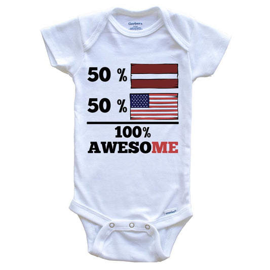 Half Latvian Half American Baby Onesie