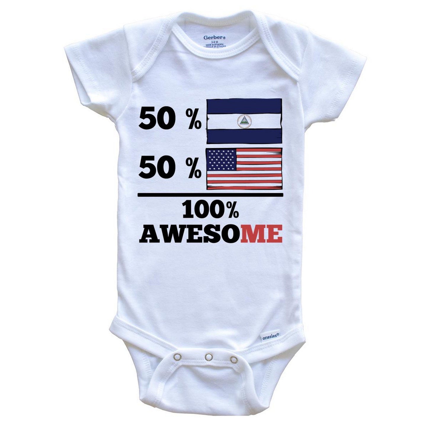 Half Nicaraguan Half American Baby Onesie