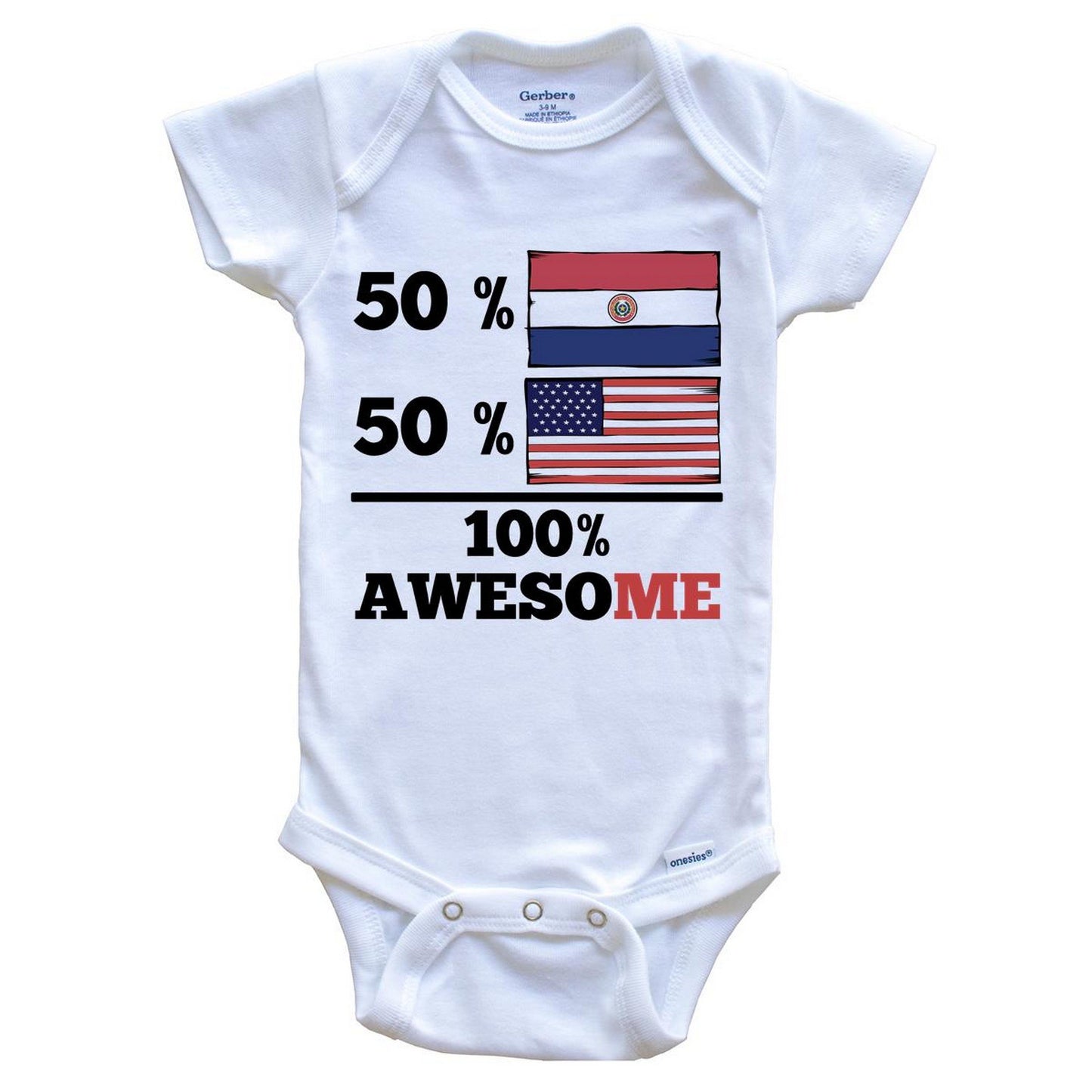Half Paraguayan Half American Baby Onesie