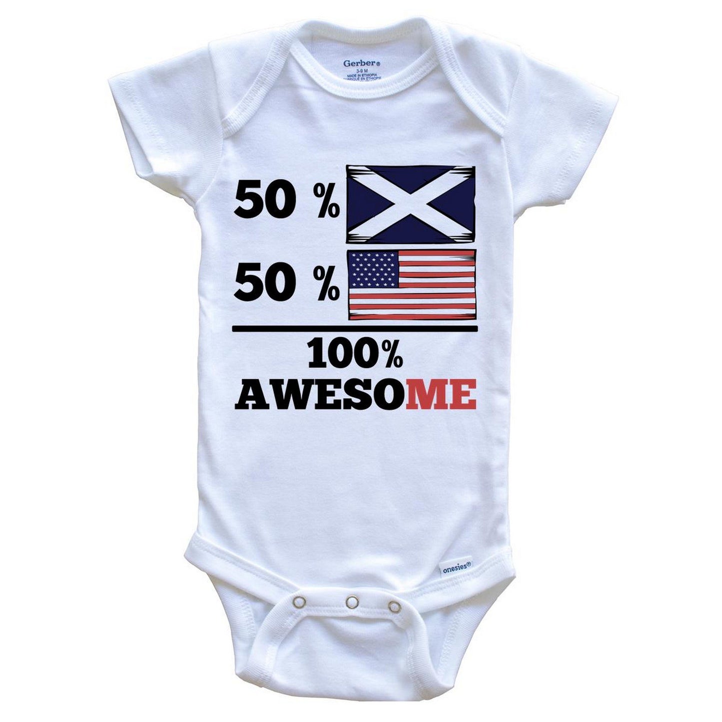 Half Scottish Half American Baby Onesie
