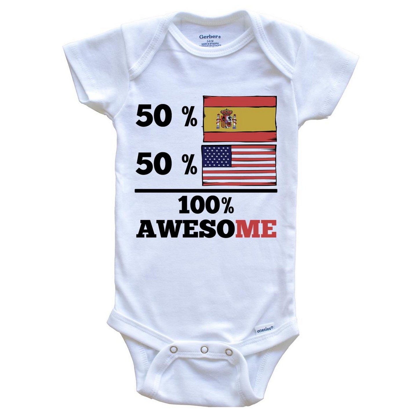 Half Spanish Half American Baby Onesie