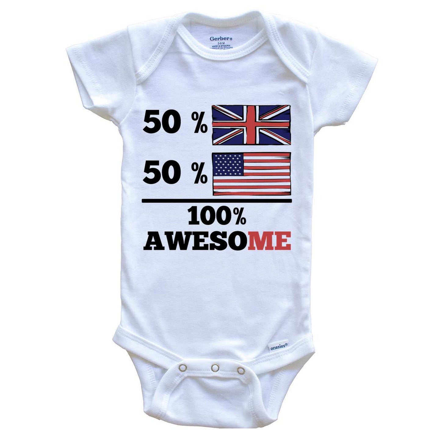 Half British Half American Baby Onesie