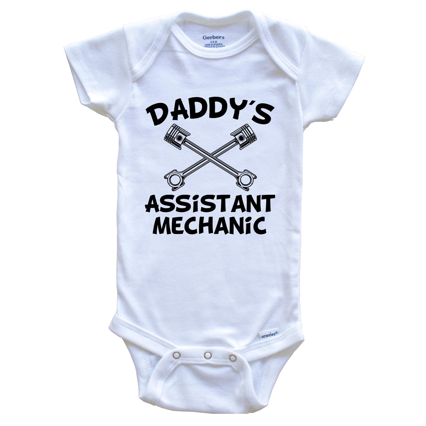 Daddy's Assistant Mechanic Cute Baby Onesie