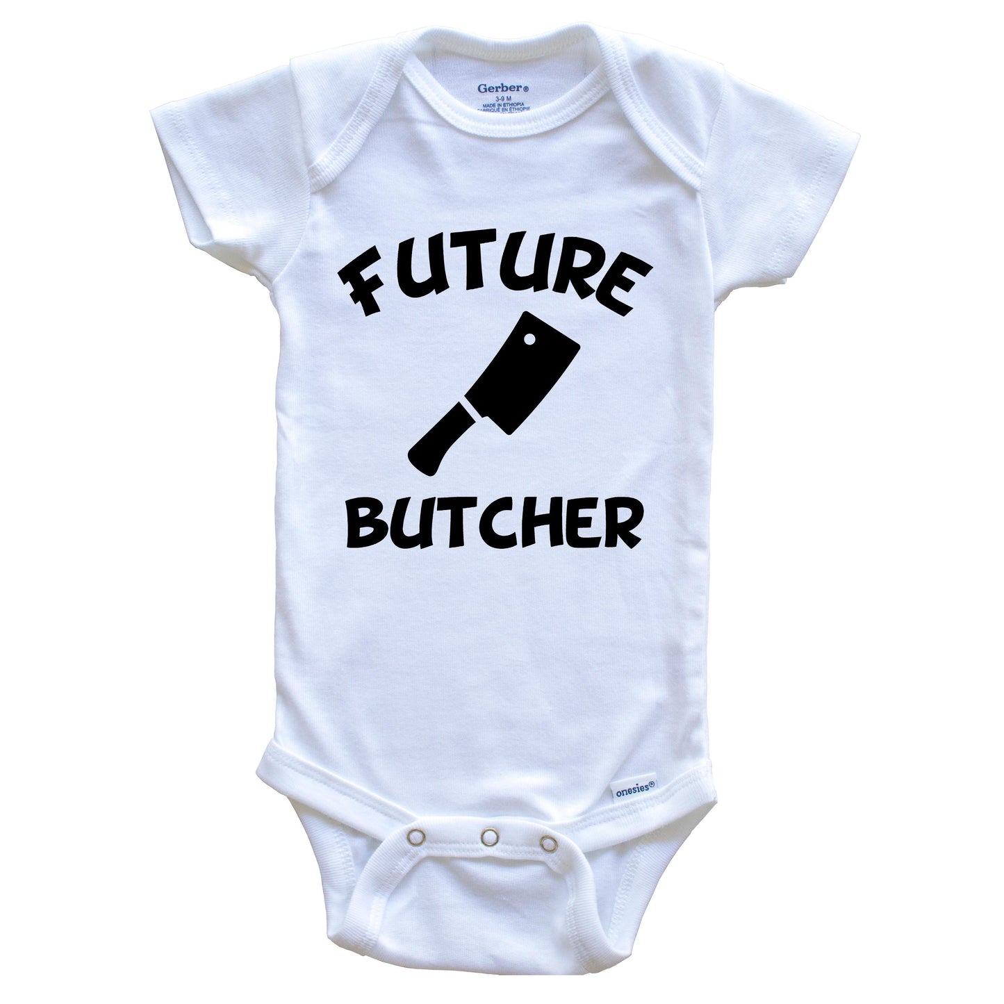 Future Butcher Cute Meat Cleaver Baby Onesie - One Piece Baby Bodysuit