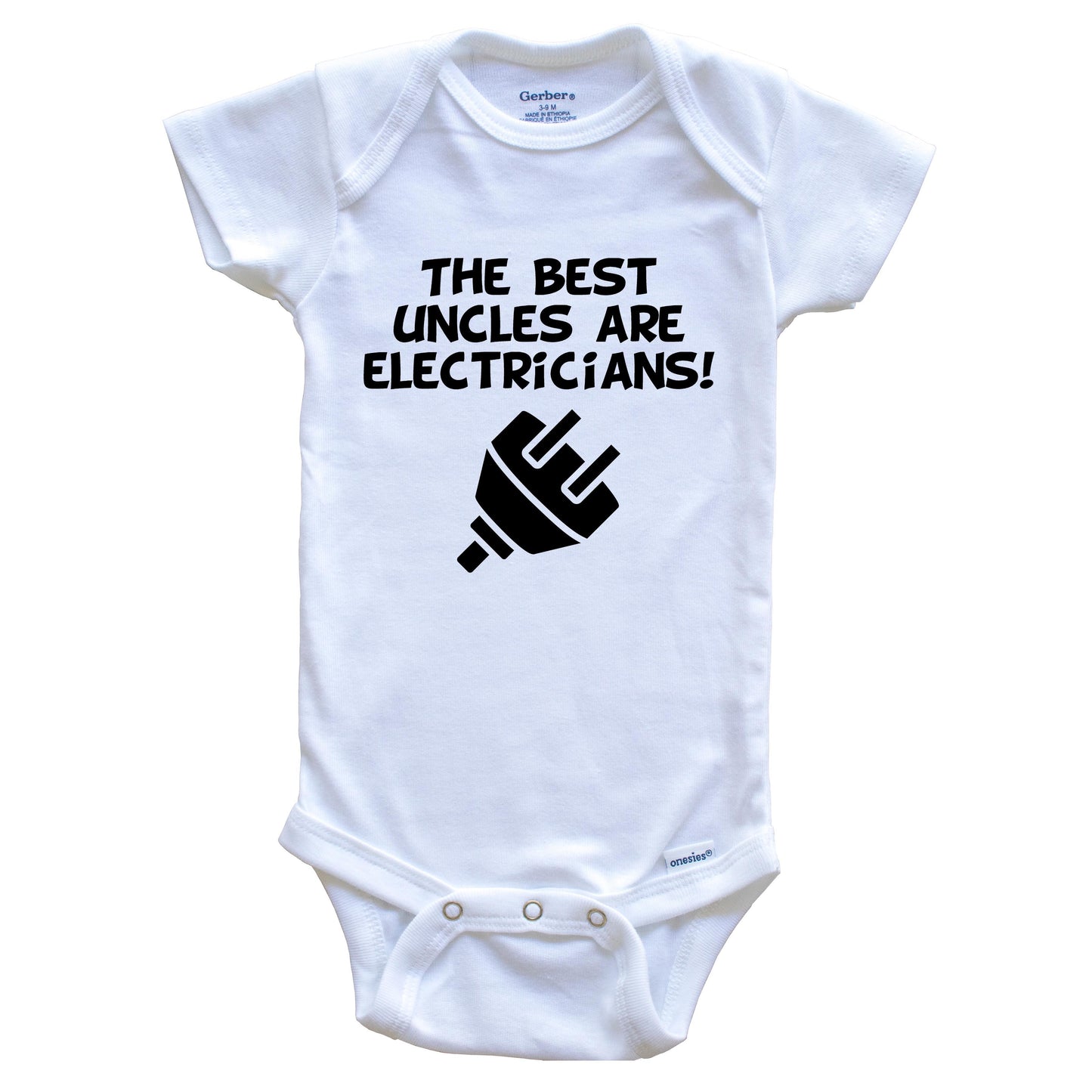 The Best Uncles Are Electricians Funny Niece Nephew Baby Onesie