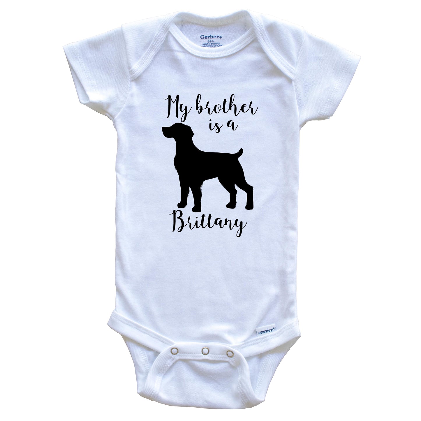 My Brother Is A Brittany cute Dog Baby Onesie - Brittany Spaniel One Piece Baby Bodysuit