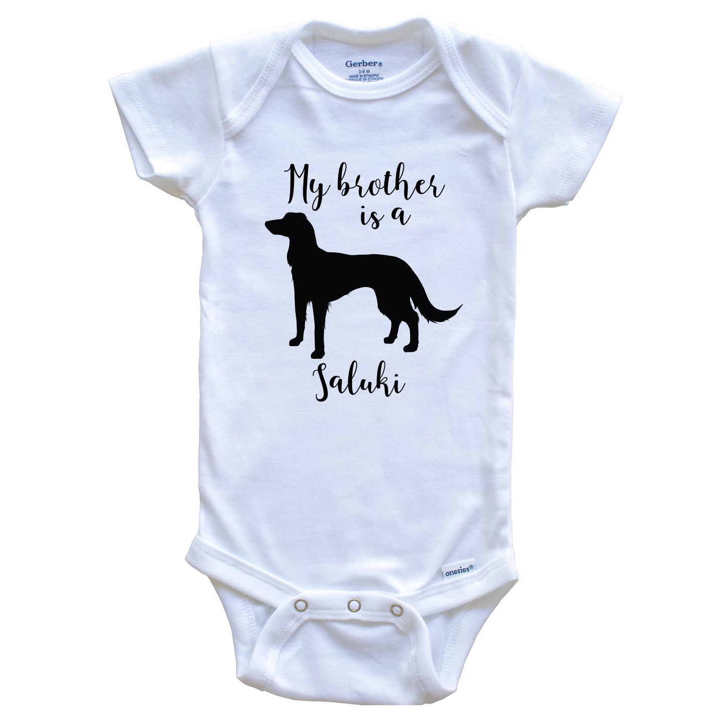 My Brother Is A Saluki cute Dog Baby Onesie - Saluki One Piece Baby Bodysuit