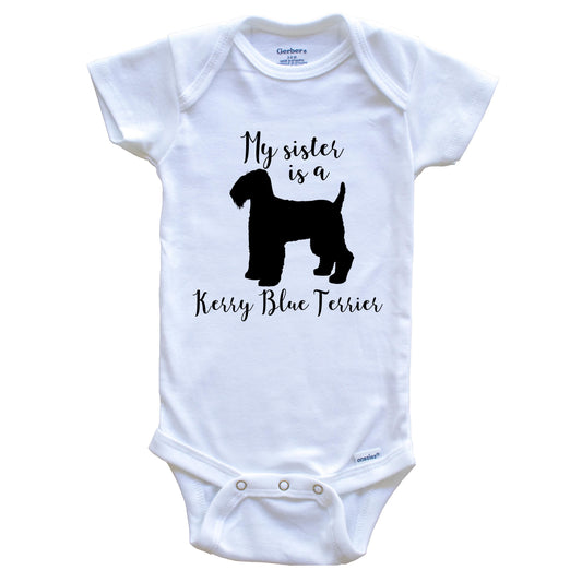 My Sister Is A Kerry Blue Terrier cute Dog Baby Onesie - Kerry Blue Terrier One Piece Baby Bodysuit