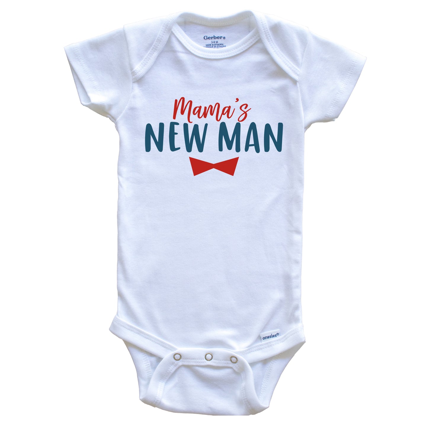 Mama's New Man Funny Baby Boy Cute Baby Onesie - Baby Bodysuit