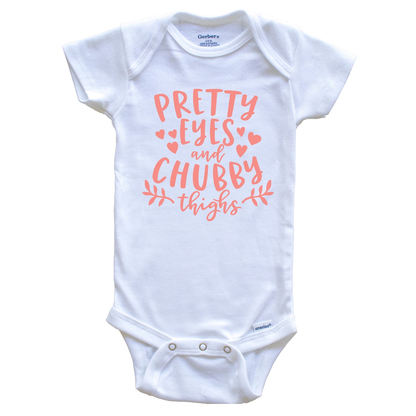 Pretty Eyes and Chubby Thighs Funny Baby Girl Cute Baby Onesie - Baby Bodysuit