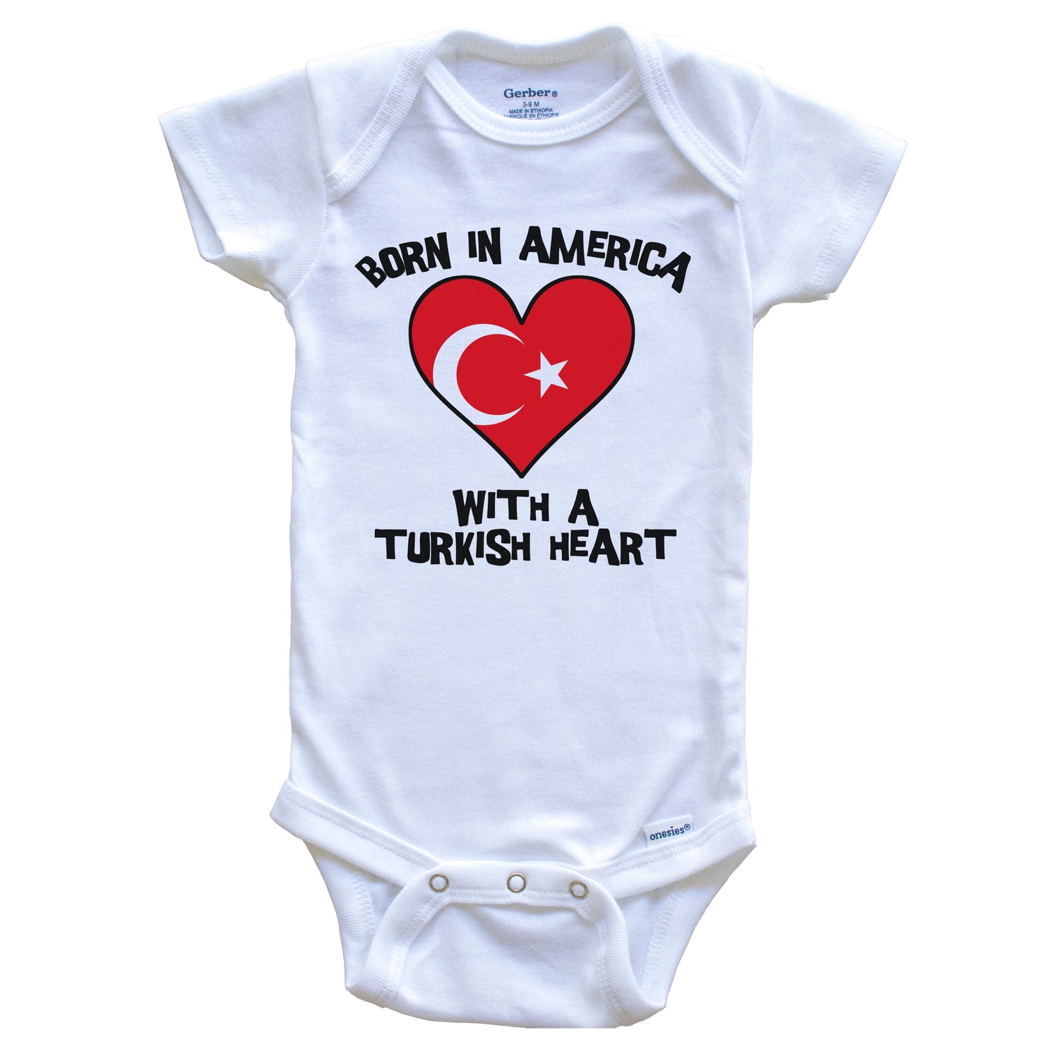 Born In America Heart Flag Onesies®