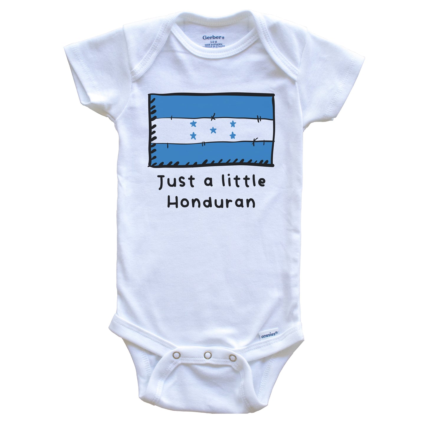 Just A Little Honduran Funny Cute Honduras Flag Baby Onesie