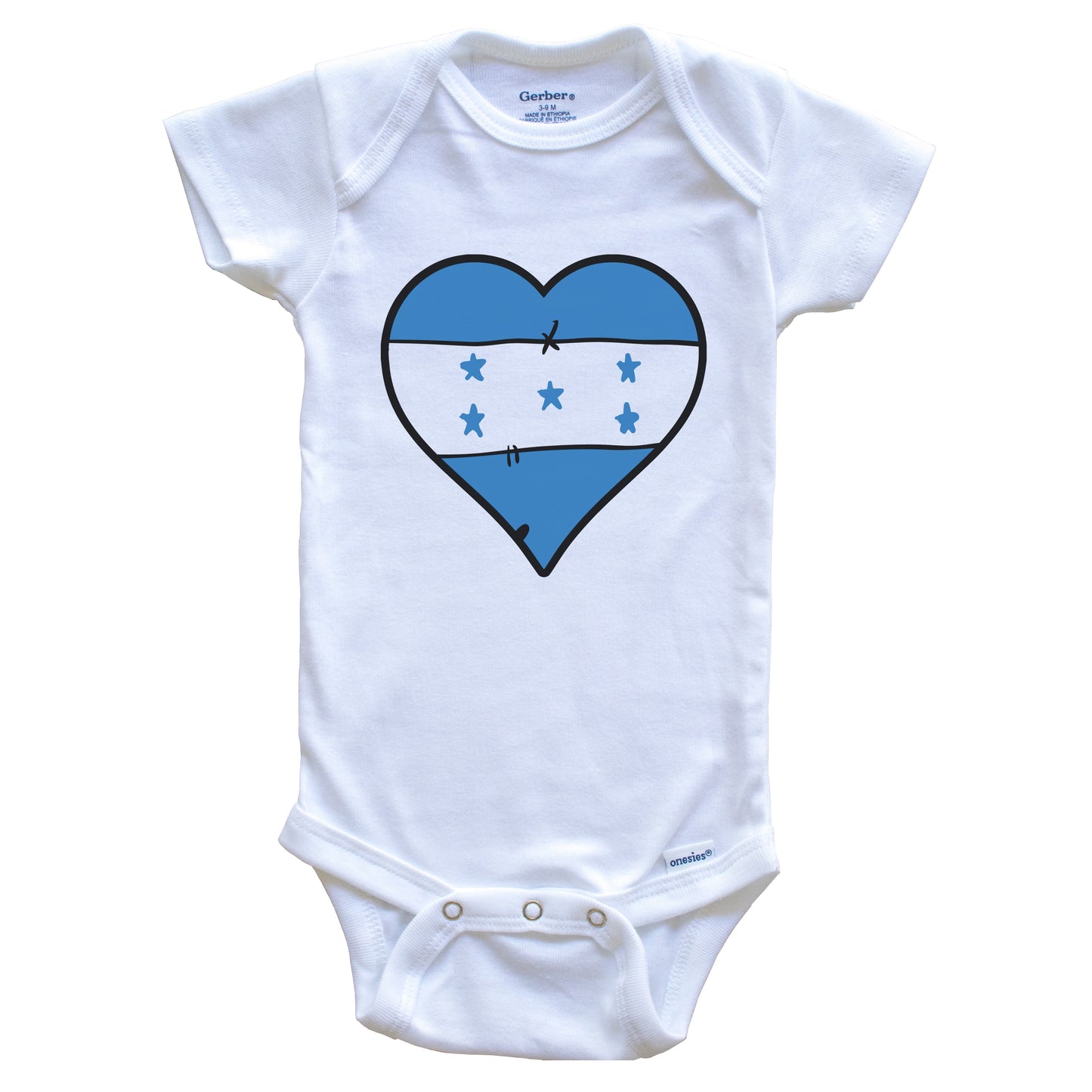 Honduras Heart Honduran Flag Baby Onesie
