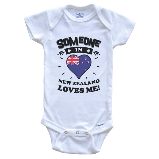 Someone In New Zealand Loves Me New Zealandic Flag Heart Baby Onesie