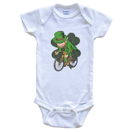 Cyclist Leprechaun St. Patrick's Day Cycling Baby Bodysuit