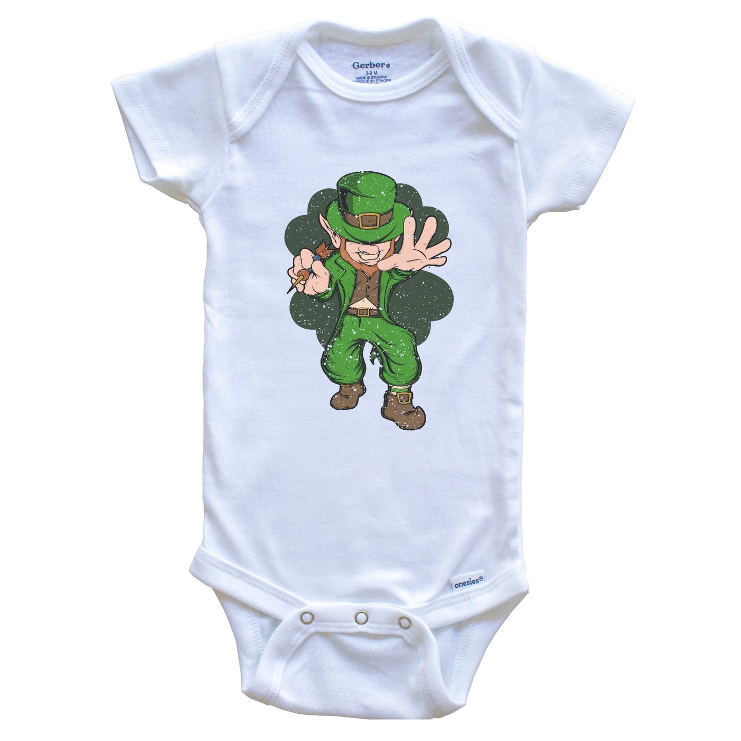 Darts Player Leprechaun St. Patrick's Day Darts Baby Bodysuit