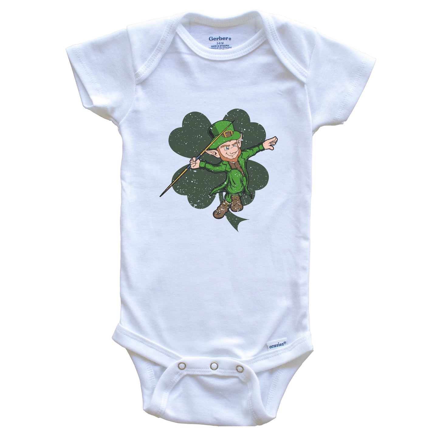 Javelin Throw Leprechaun St. Patrick's Day Track and Field Baby Bodysuit
