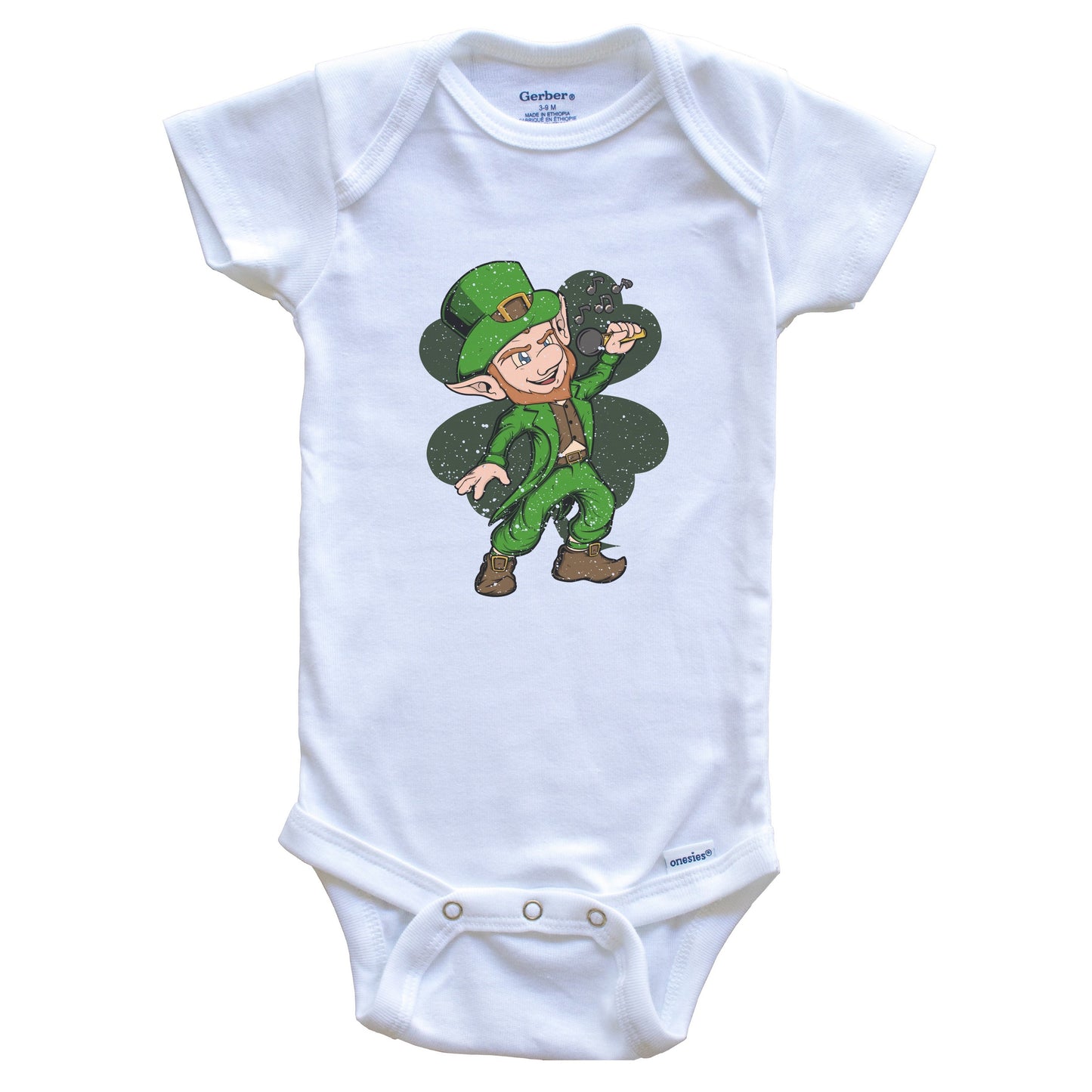 Karaoke Singer Leprechaun St. Patrick's Day Singing Baby Bodysuit