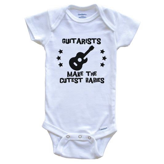 Guitarists Make The Cutest Babies Funny Guitar Baby Bodysuit