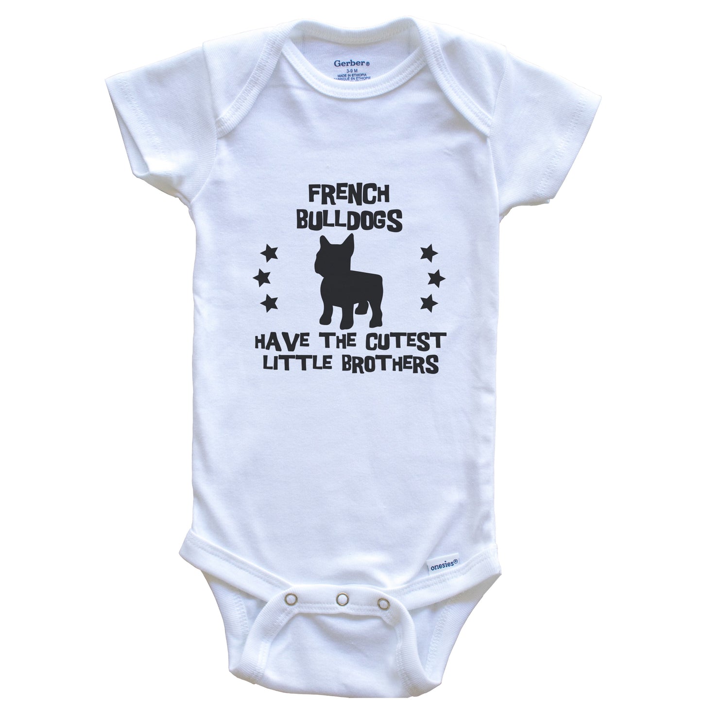 French Bulldogs Have The Cutest Little Brothers Funny Frenchie Baby Bodysuit