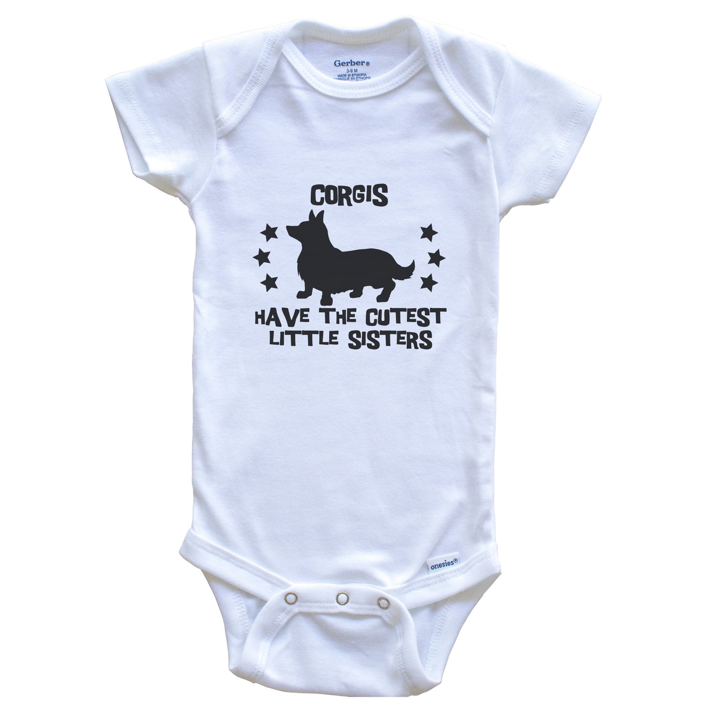 Corgis Have The Cutest Little Sisters Funny Pembroke Welsh Corgi Baby Bodysuit