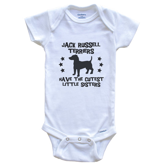 Jack Russell Terriers Have The Cutest Little Sisters Funny Jack Russell Terrier Baby Bodysuit