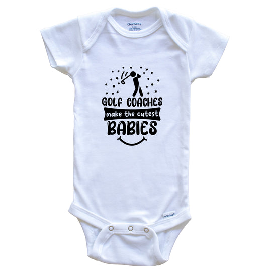 Golf Coaches Make The Cutest Babies Funny Golf One Piece Baby Bodysuit