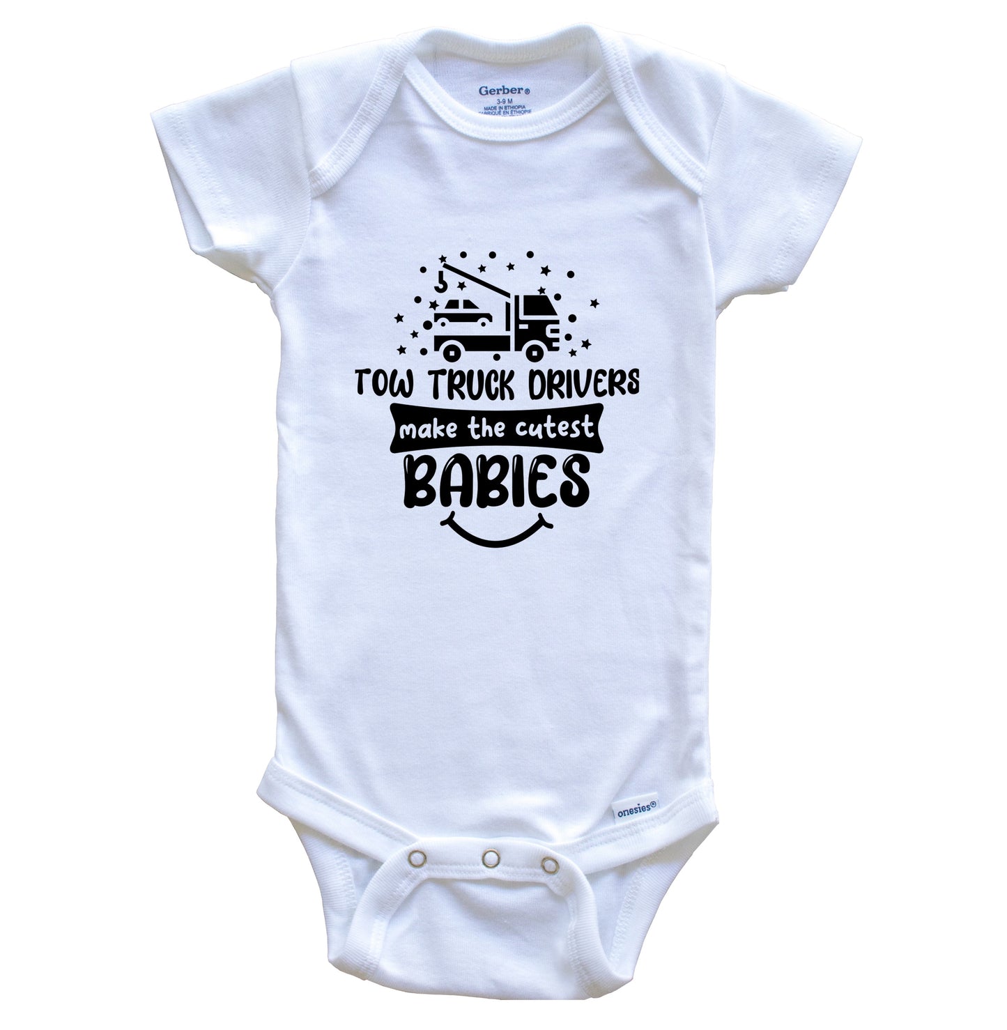 Tow Truck Drivers Make The Cutest Babies Funny Tow Truck Driver One Piece Baby Bodysuit