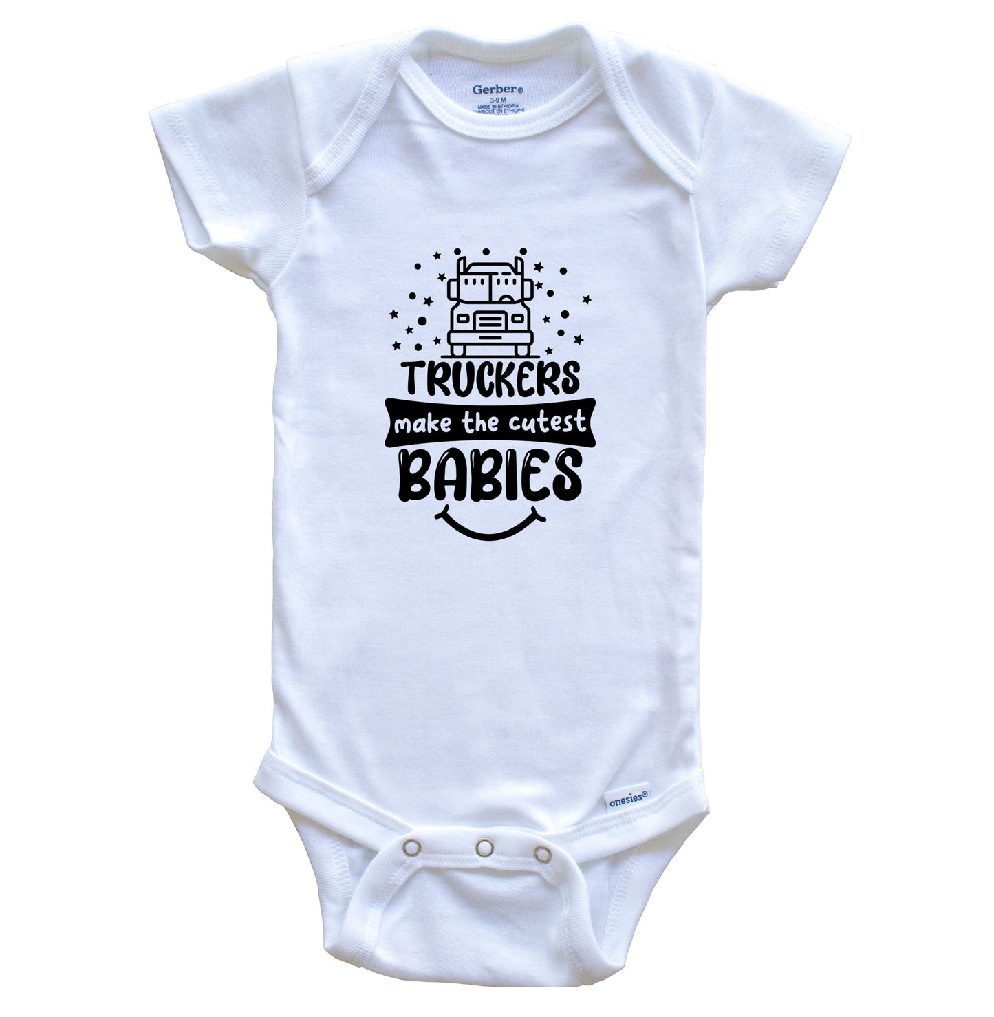 Truckers Make The Cutest Babies Funny Truck Driver One Piece Baby Bodysuit