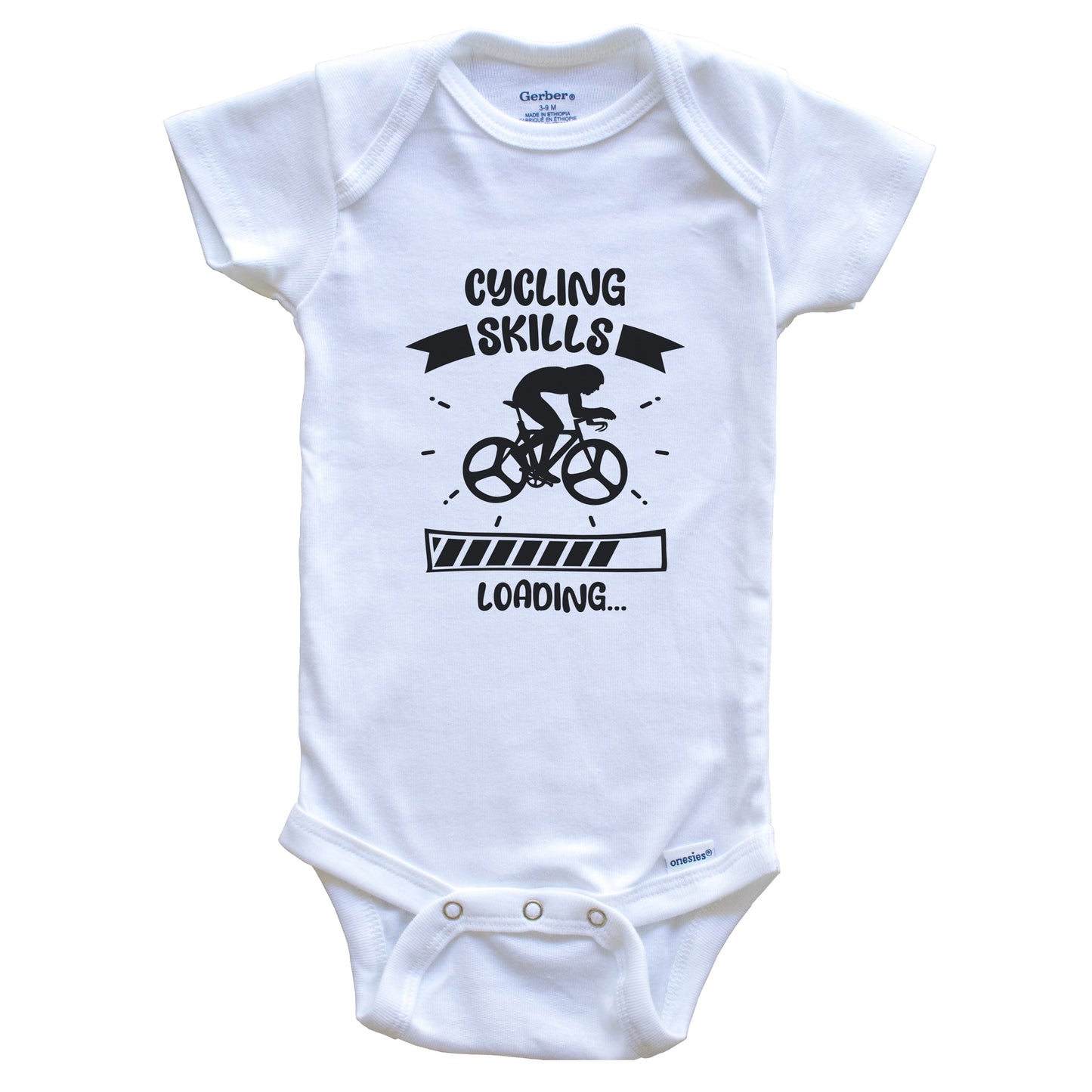 Cycling Skills Loading Funny Cycling Baby Bodysuit