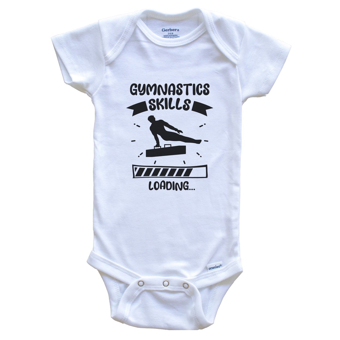 Gymnastics Skills Loading Funny Gymnastics Baby Bodysuit