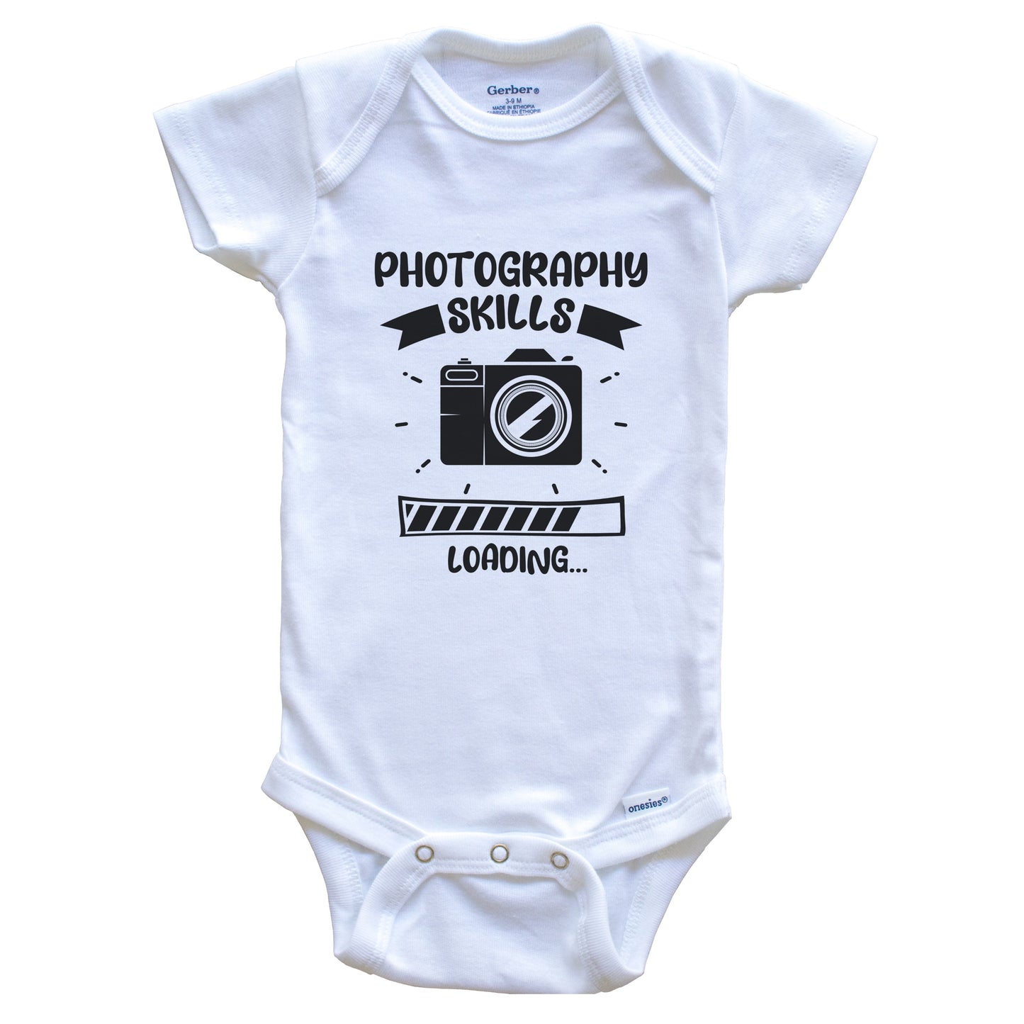 Photography Skills Loading Funny Photography Baby Bodysuit