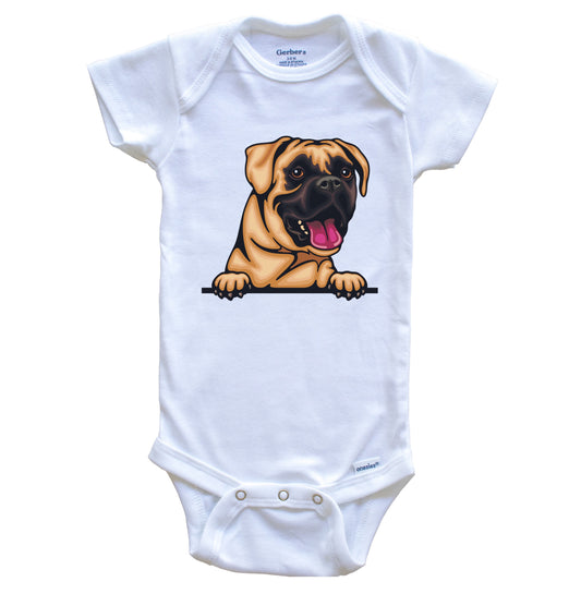 Boxer Dog Breed Cute One Piece Baby Bodysuit v3