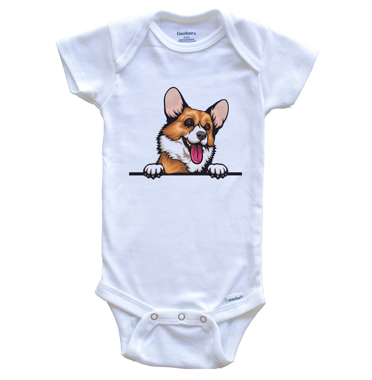 Cardigan Welsh Corgi Dog Breed Cute One Piece Baby Bodysuit v2