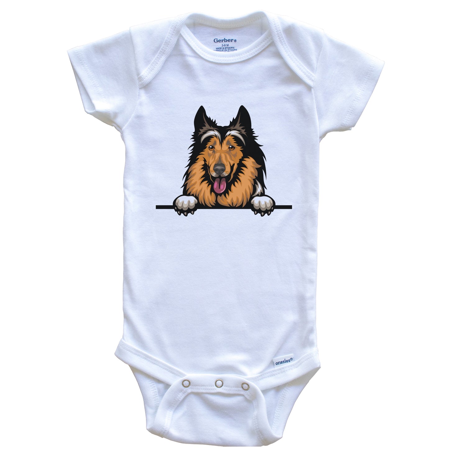 Collie Dog Breed Cute One Piece Baby Bodysuit