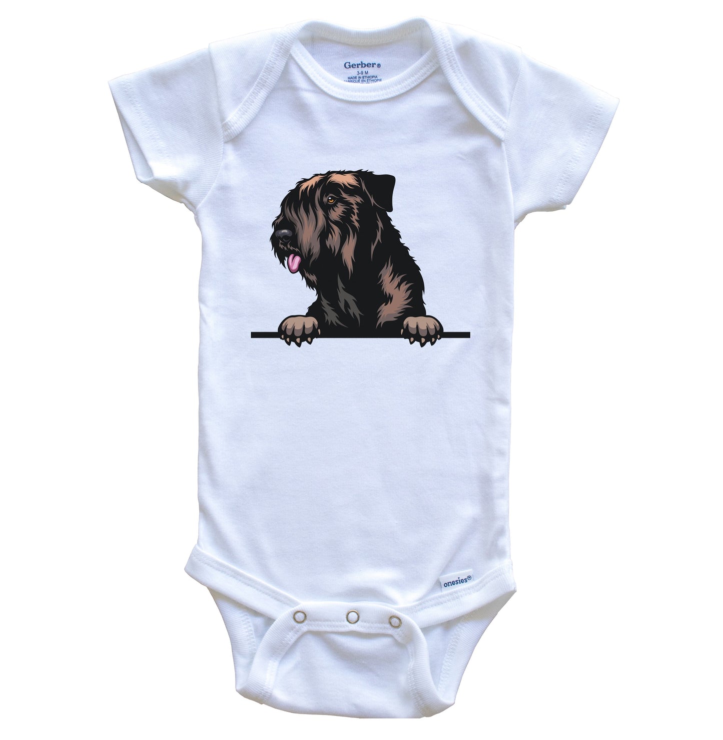 Czech Terrier Dog Breed Cute One Piece Baby Bodysuit