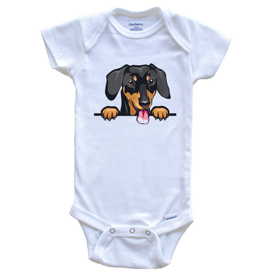 Dachshund Dog Breed Cute One Piece Baby Bodysuit v2