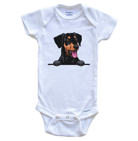 German Pinscher Dog Breed Cute One Piece Baby Bodysuit