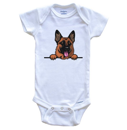 German Shepherd Dog Breed Cute One Piece Baby Bodysuit v3