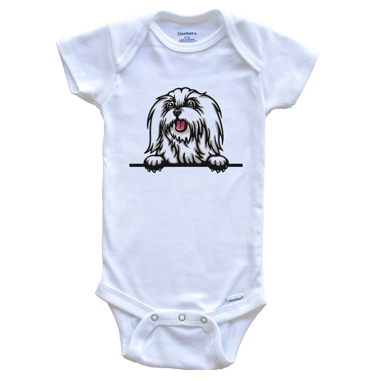 Maltese Dog Breed Cute One Piece Baby Bodysuit v3