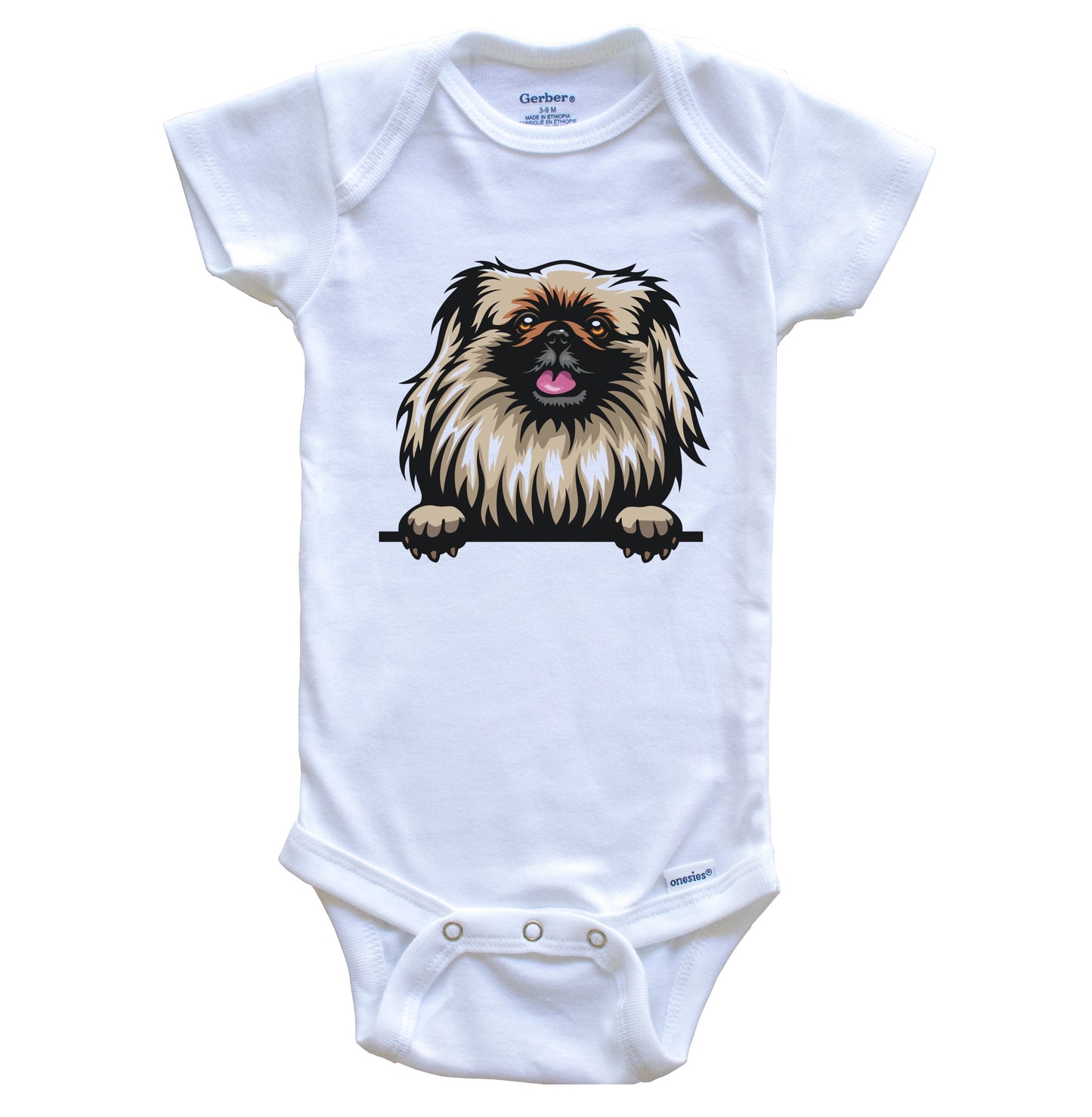 Pekingese Dog Breed Cute One Piece Baby Bodysuit