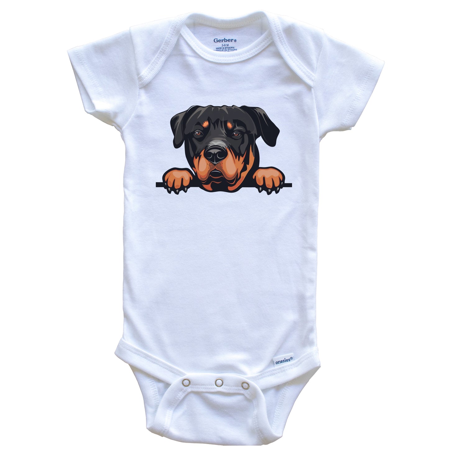 Rottweiler Dog Breed Cute One Piece Baby Bodysuit v2