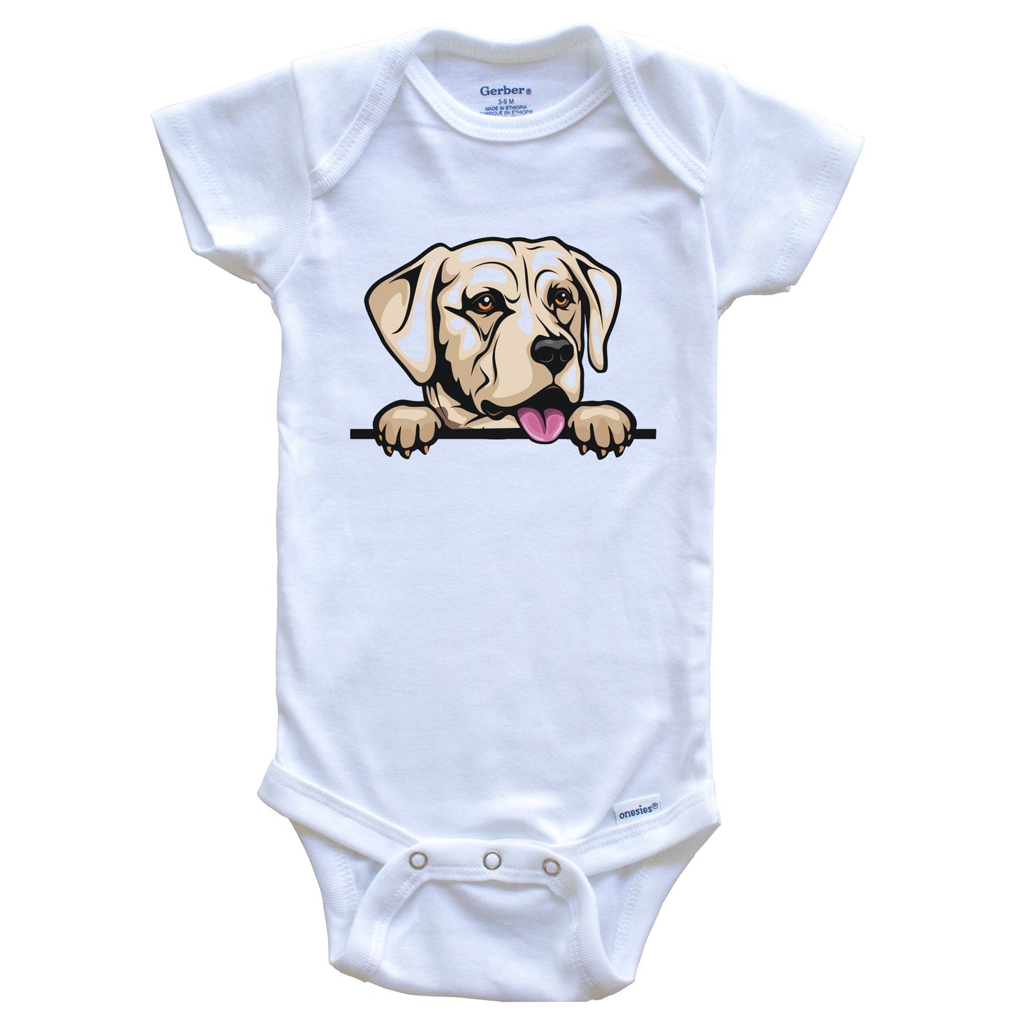 Yellow Lab Dog Breed Cute One Piece Baby Bodysuit