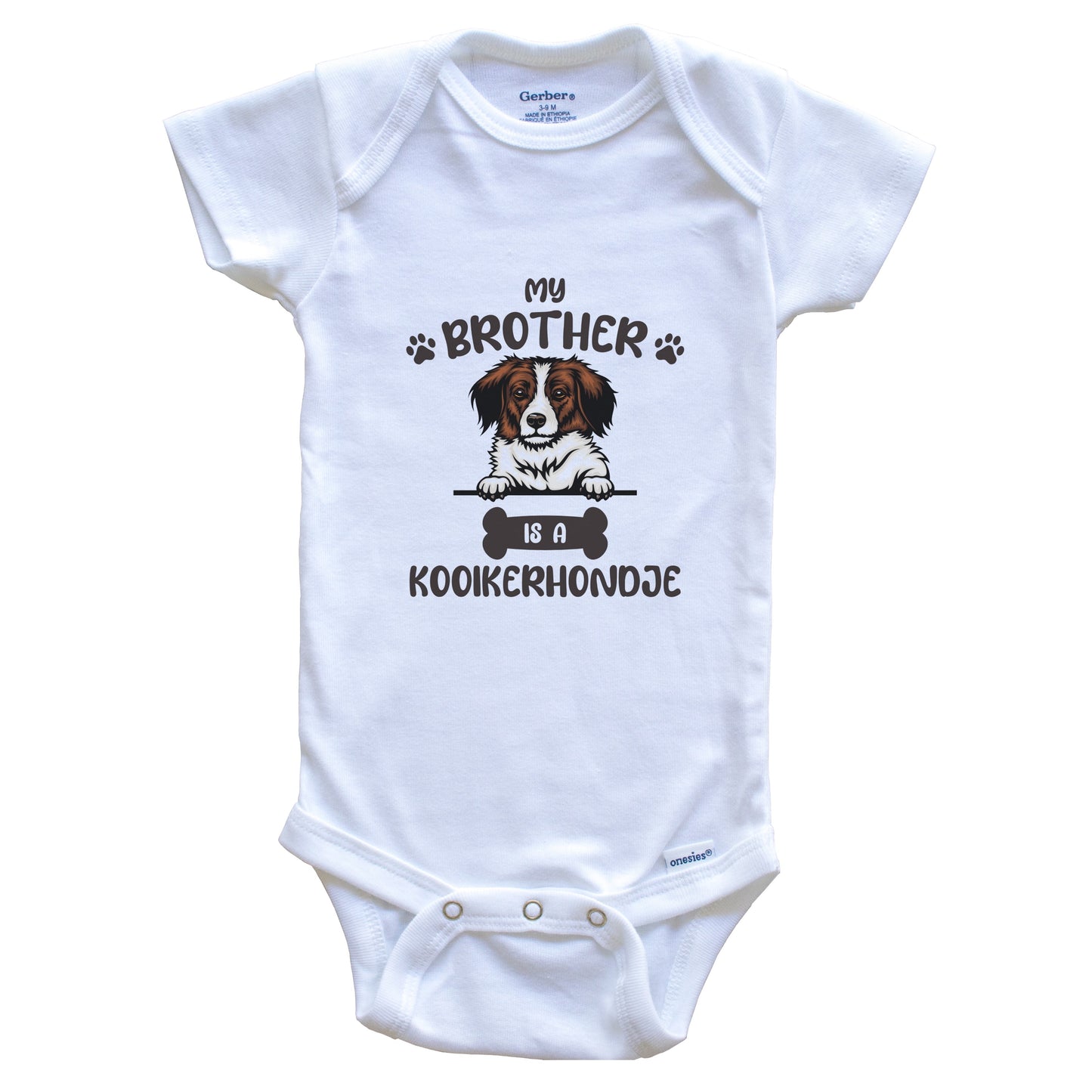 My Brother Is A Kooikerhondje Cute Dog Breed Baby Bodysuit
