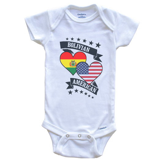 Bolivian American Heart Flags Bolivia America Baby Bodysuit