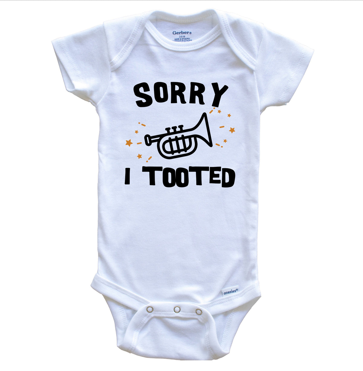 Funny Trumpet Baby Bodysuit - Sorry I Tooted Baby Bodysuit
