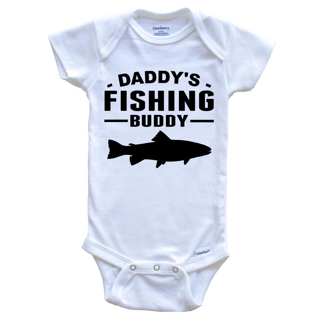 Daddy's Fishing Buddy Cute Baby Onesie
