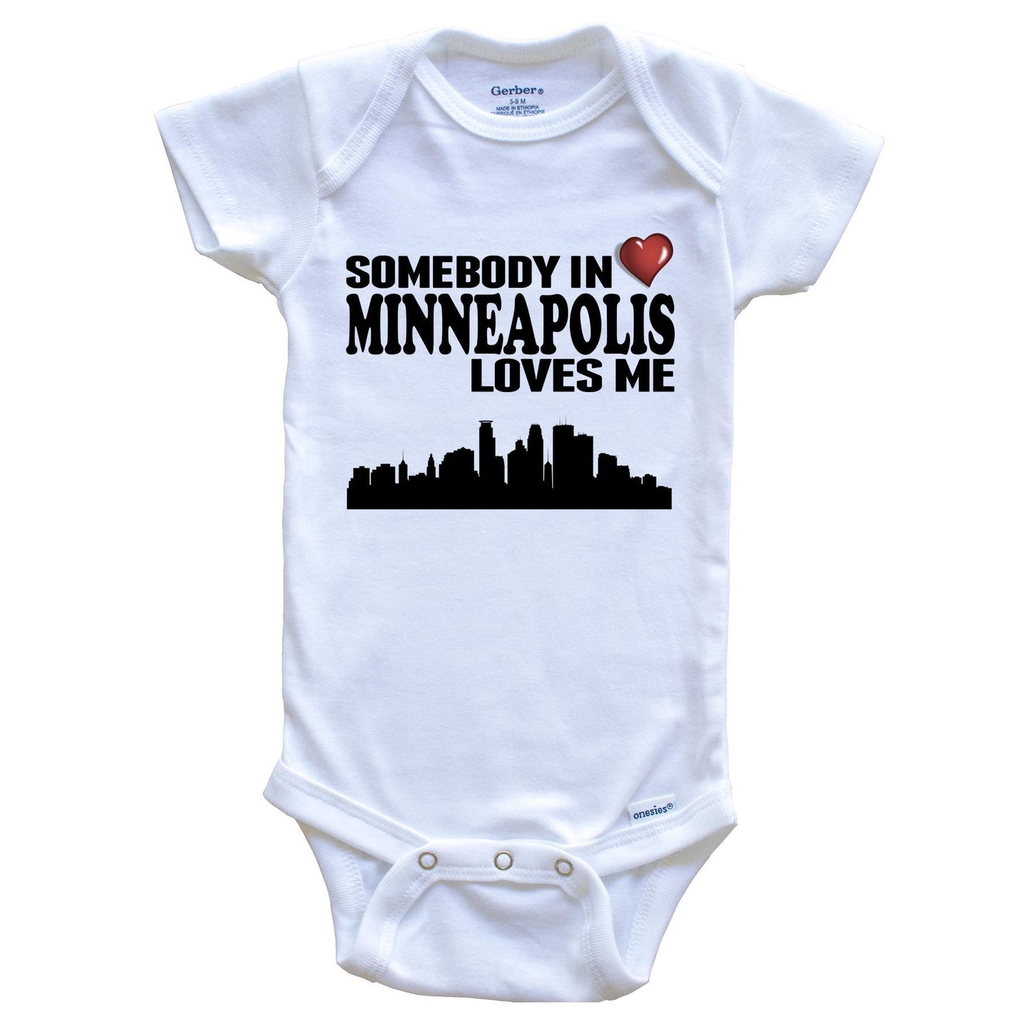 Somebody In Minneapolis Loves Me Baby Onesie