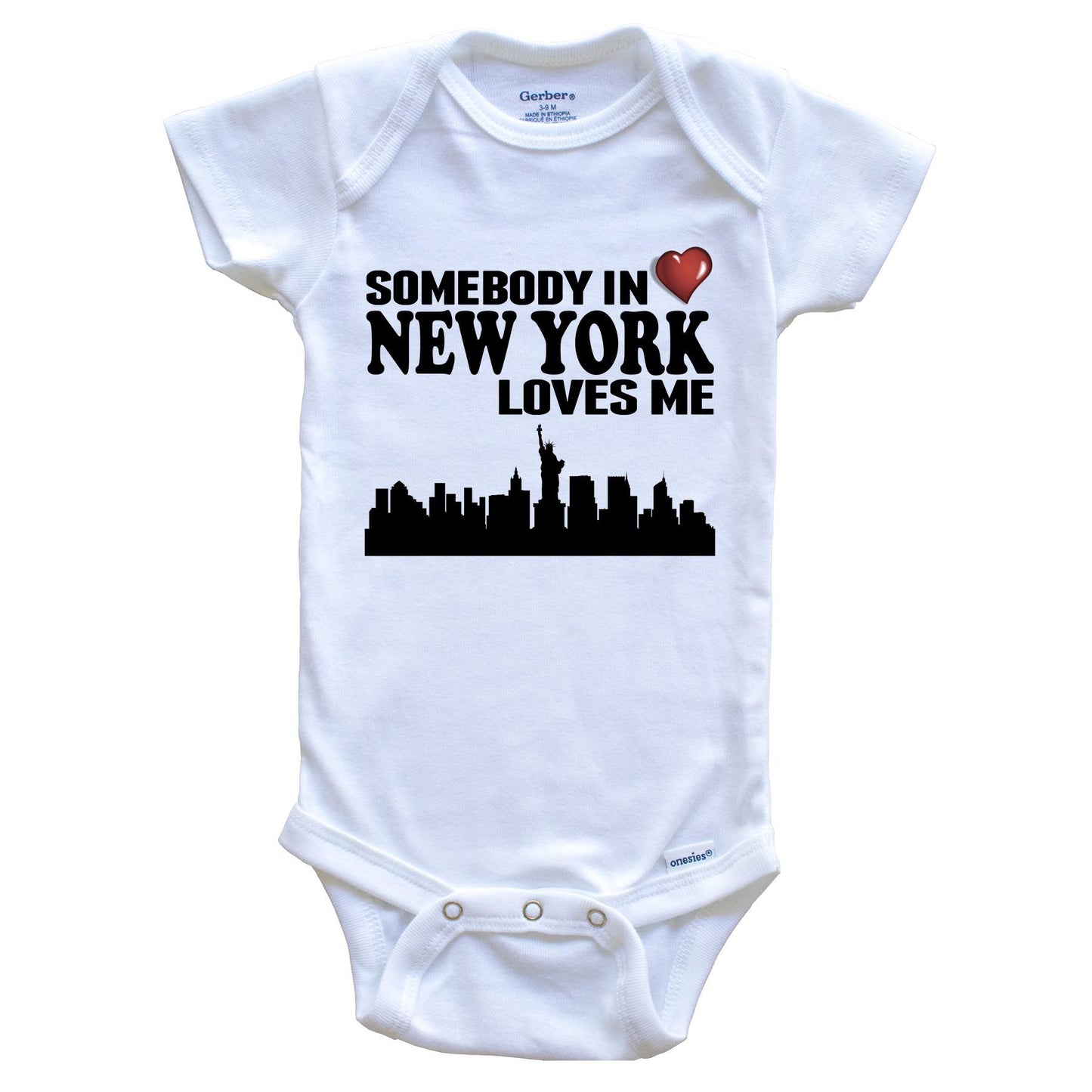 Somebody In New York Loves Me Baby Onesie