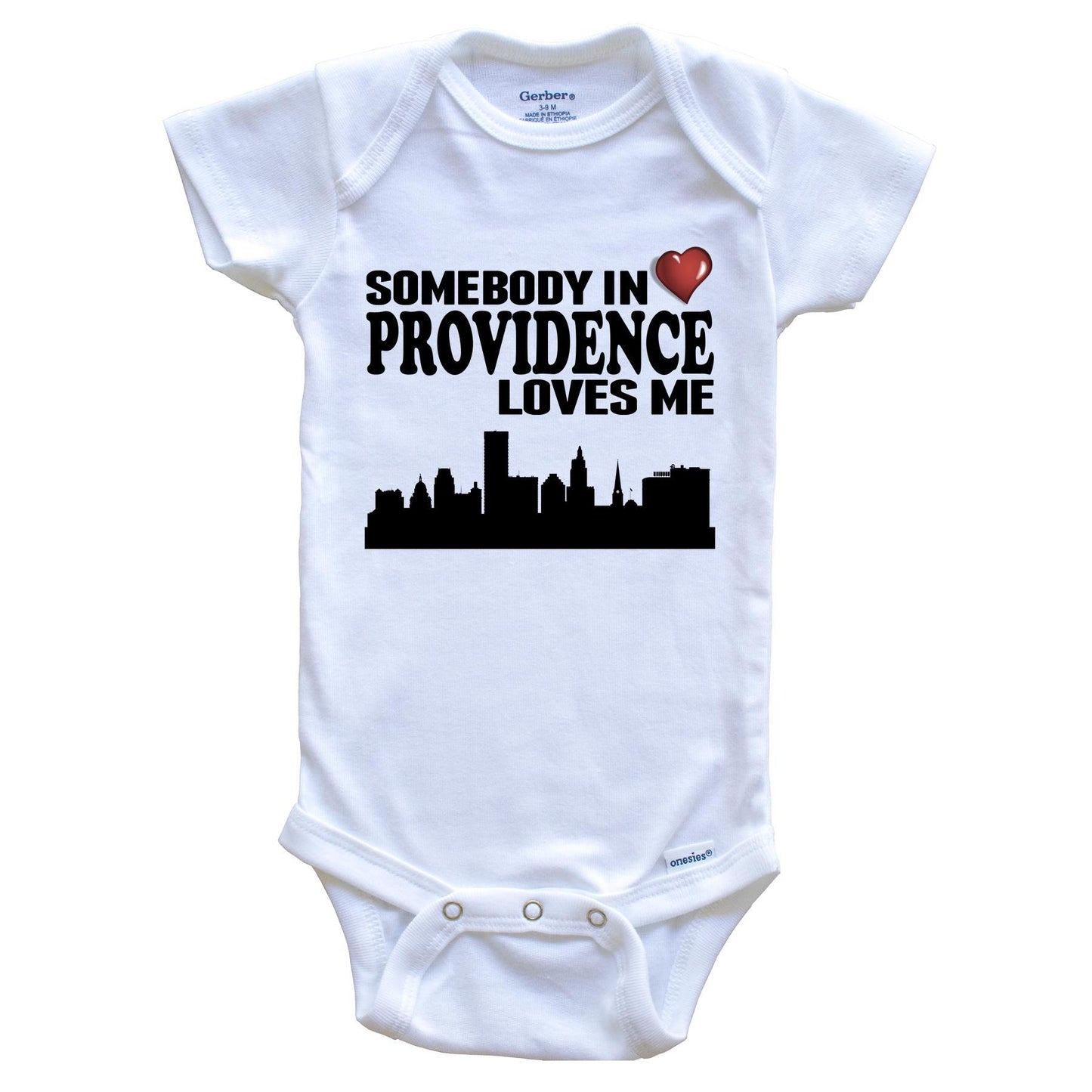 Somebody In Providence Loves Me Baby Onesie